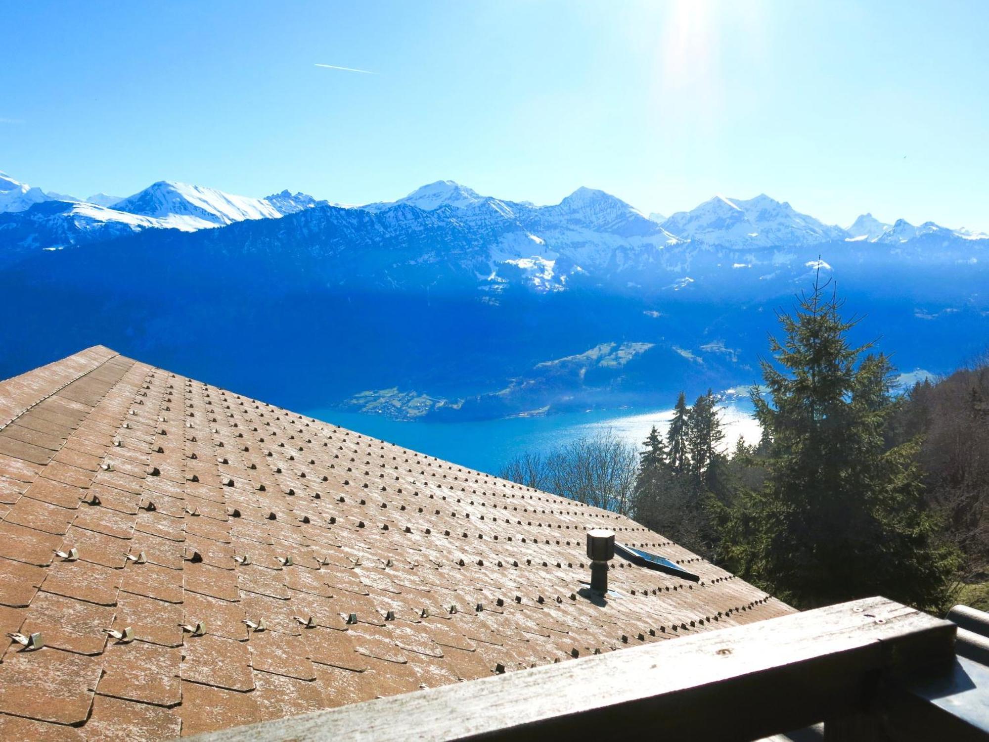 Chalet Lilo 4 Zimmer Big View Beatenberg Buitenkant foto